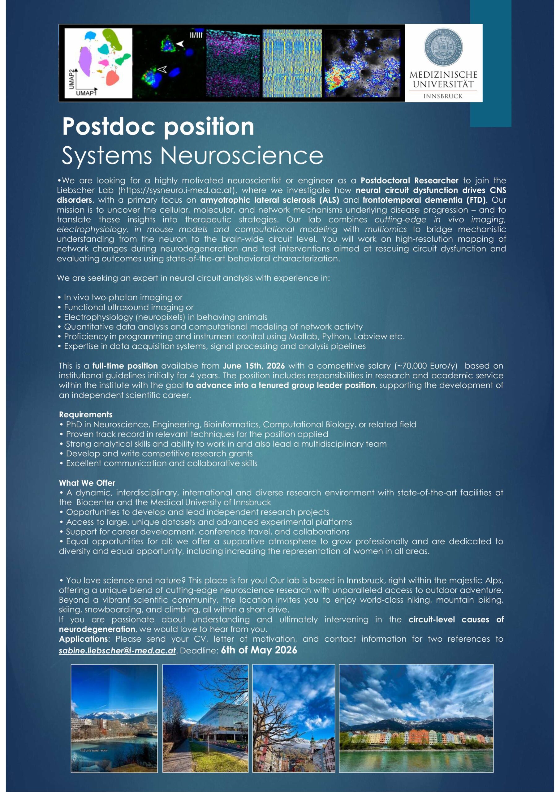 Open Postdoc Position in Systems Neuroscience - Institute of Systems ...